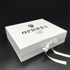 Scatola regalo bianca pieghevole per matrimonio