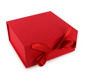 cloth gift folding box with ribbon bow