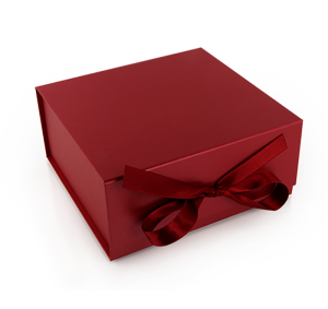 cloth gift folding box with ribbon bow