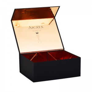 foldable gift box with magnetic closure