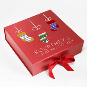 scatola regalo magnetica con nastro
